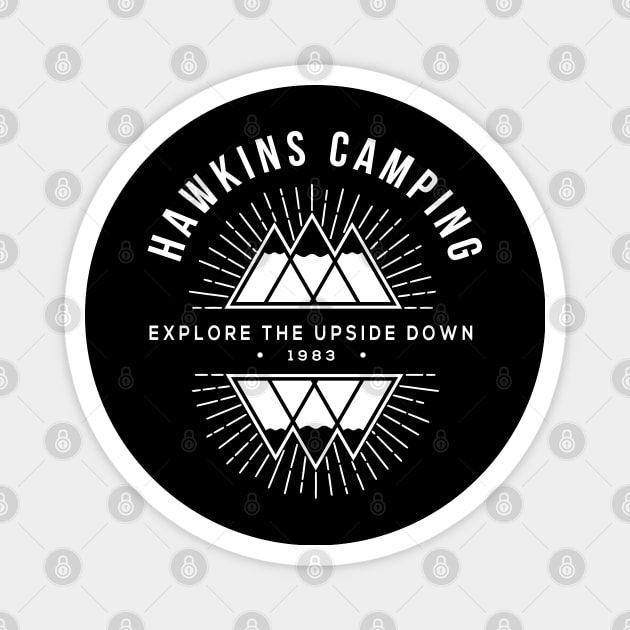 Hawkins Camping Explore Magnet by archivos podcast